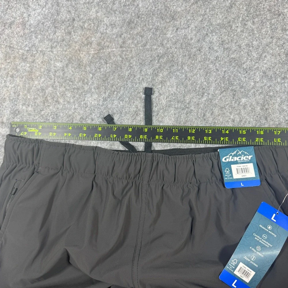 Glacier Performance Mens Gray Active Hiking Travel Pants Size L 1666185 NWT